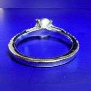 14 Kt White Gold Plate 2.25 Ct VVs1 White E-F Fire Moissanite Ring