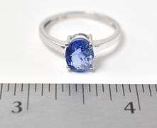 Purple-Blue Gemstone Ring in Sterling Silver 2.4grams Size 8 3/4