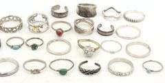 Group lot of Vintage 925 sterling silver rings