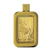 Arabian Horse 5 gram Pure Gold Bar Pendant