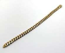 10k Gold Diamond Curb Chain Bracelet