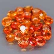 High grade 4.50ct round cut Songean Sapphire set