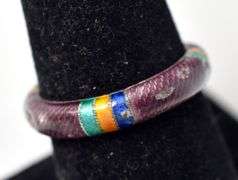 Multicolored Band Ring in Sterling Silver 2.2grams Size 6 3/4