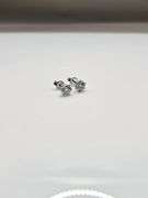 14 Kt White Gold Plated  2.5 Ct VVs1 Ice Blue Fire Moissanite Earrings
