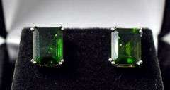 Emerald Gemstone Earrings in Sterling Silver 2.7grams