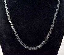 Mesh Chain Link Long Chain in Sterling Silver 14.4grams 24inch