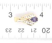 Lovely 14K YG Tanzanite & Diamond Pendant