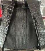 Genuine Leather Backpack Crocodile Pattern