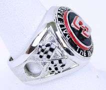 Vintage Sterling Silver Dale Earnhardt Nascar Ring, 8.5