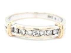 10kt White gold diamond band