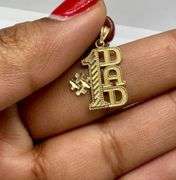 10K Yellow "# 1 DAD" Pendant