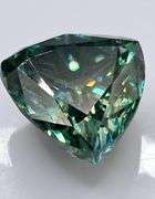 Stunning 3.85 Ct VVs1 Trillion Cut Emerald Gren Lab Simulated Diamond Solitaire