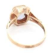 Vintage 14kt Yellow gold emerald cut amethyst ring