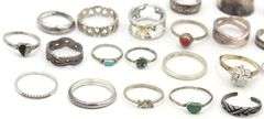 Group lot of Vintage 925 sterling silver rings