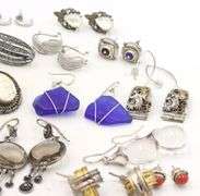 Group lot of Vintage 925 sterling silver earrings