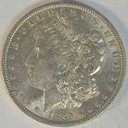 Lustrous near Mint 1889-O Morgan Silver Dollar. Scarce