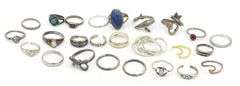 Group lot of Vintage 925 sterling silver rings