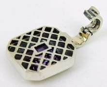 Sterling & 14K Gold Amethyst Enhancer Pendant