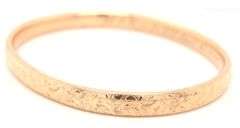 Antique 14K YG Etched Bangle Bracelet