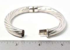 Twist Band Bracelet with Push Release Clasp in Sterling Silver 30.5grams