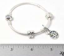 Pandora Bracelet with Charms in Sterling Silver. 24.5 grams.