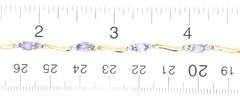 10kt Yellow gold Tanzanite link bracelet
