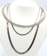 Group lot of 3 Vintage 925 sterling silver necklaces