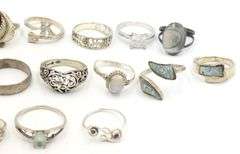 Group lot of Vintage 925 sterling silver rings