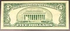 Choice AU 1953 $5 Star Silver Certificate.