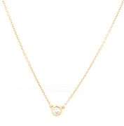 Popular 14K Bezel Set 1/4 Ct. Diamond Necklace