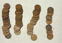 Roll of 1910 1916 S  Lincoln Cents