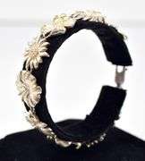 Flower Link Bracelet in Sterling Silver 28grams