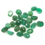 Rich green unheated 8.28ct 5x4mm Emerald set
