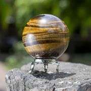 Tiger Eye Crystal Sphere with Stand