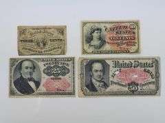 1863-1875 "Set Of 4" Fractional Currency, Circulated