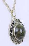 Chunky Sterling Labradorite Pendant & Sterling Chain