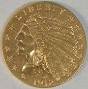 Real flashy 1912 US $2.50 Indian Gold Piece. Better date