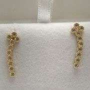 PHOTOS NEEDED 14kt Solid Yellow Gold & Diamond Earrings