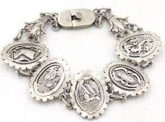 Art Deco Egyptian 925 sterling silver bracelet