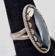 Hematite Ring in Sterling Silver 6.4grams Size 5.5