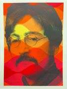 Highly Collectible Mr. Brainwash John Lennon Screenprint Signed With Thumbprint