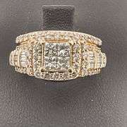 CERTIFIED 14K YELLOW GOLD DIAMOND RING. 2.50 CARATS