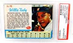 Willie Tasby 1962 Post Cereal Hand Cut Baseball Card
