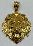 10K Yellow Gold Lion Pendant