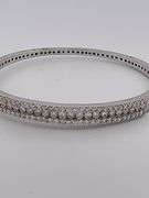 CERTIFIED BRAND NEW 14K WHITE GOLD DIAMOND BANGLE BRACELET