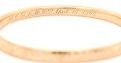 Antique 14K YG Etched Bangle Bracelet