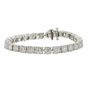 6 Ct Natural White Diamond in 18K (750) White Gold Tennis Bracelet