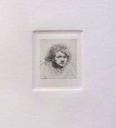 Rembrandt, Self Portrait Leaning Forward, Highly Collectible Etching