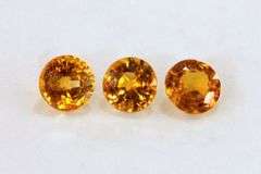Happy Golden Yellow Sapphire - Lot of 3