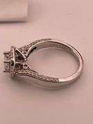 CERTIFIED "VERA WANG" LOVE COLLECTION 14K WHITE GOLD DIAMOND ENGAGEMENT RING.
